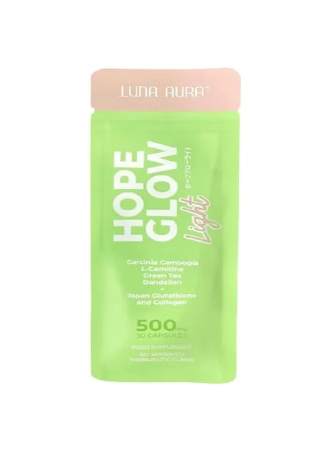 Luna Aura Hope Glow Light Japan Glutathione And Collagen 500mg 30 Capsule